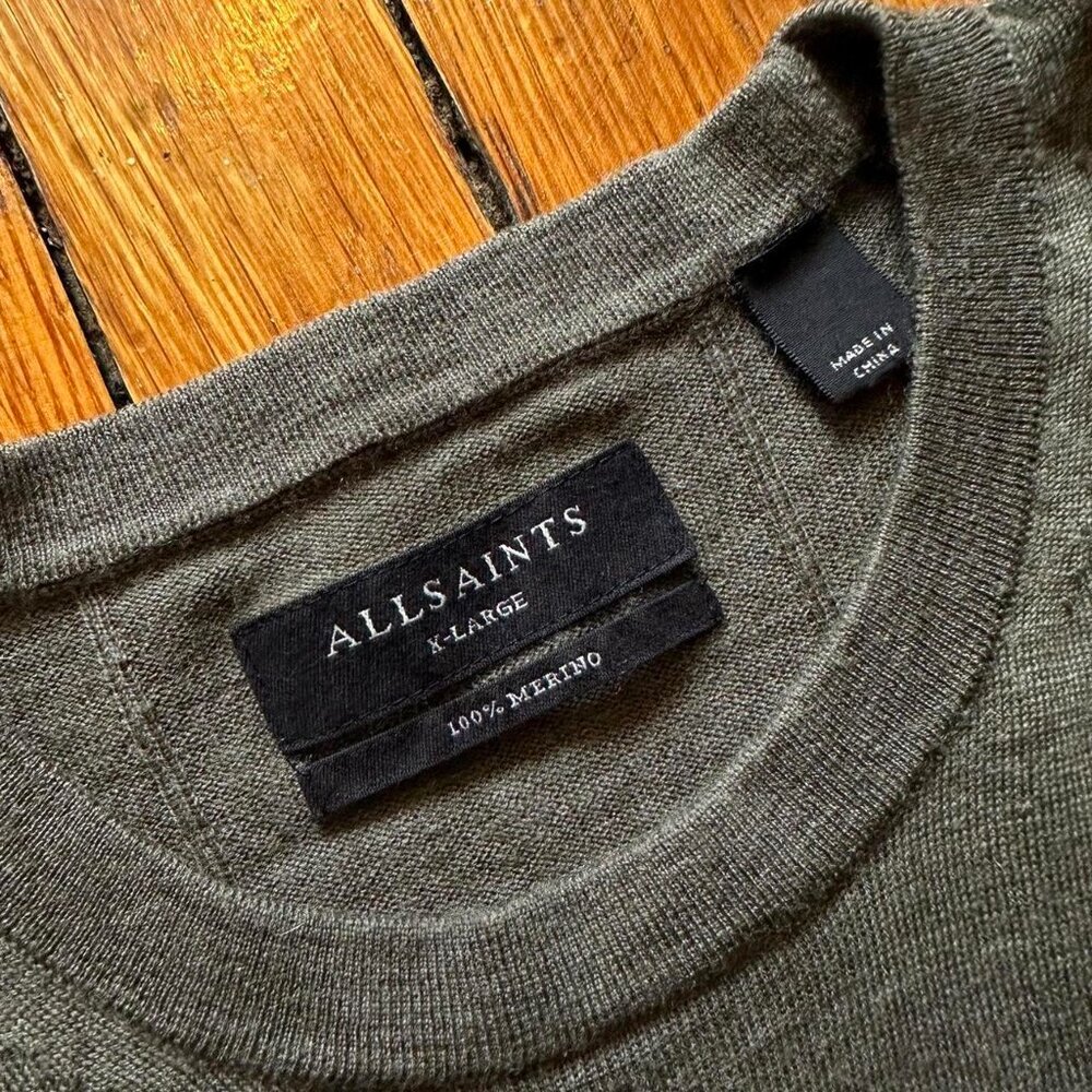 All Saints Khaki Crewneck Sweater - Picture 5 of 8